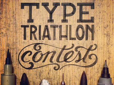 Type Triathlon Promo Piece competition contest hand lettering handlettering instagram lettering social type typography