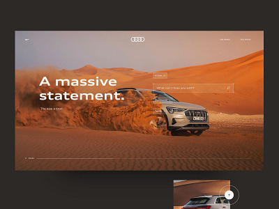 Audi homepage concept interface site ui ux web webdesign