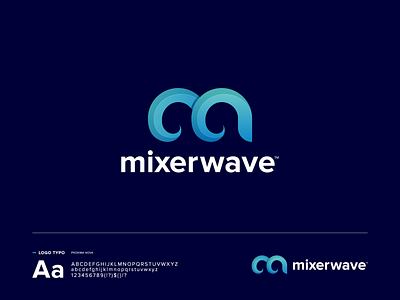 mixerwave - logo design | Modern M letter logo