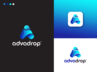Advadrop - Logo design | Modern A letter logo (unused)