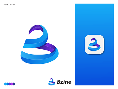 Bzine - logo design | Modern B letter logo (unused)