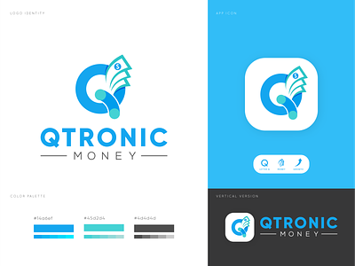 Qtronic money - modern logo design | iOs App icon