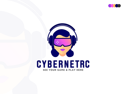 Cybernetrc Logo Design | Game VR logo blockchain logo brand identity branding computer cryptocurrency face game logo designer meta meta world metaverse logo modern logo network nft marketplace technology virtual reality virtualreality vr vr 3d glasses vr logo