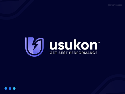 Usukon Logo Design | Modern Logo Design (unused) best logo best logo designer bolts brand identity branding charge clean creative logo custom lettering custom logo electricity logo designer logotype mark minimal modern logo power spark tech u letter