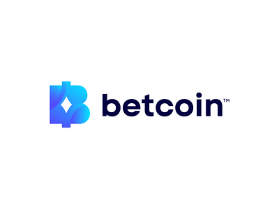 Betcoin Logo Design . Letter B + Bet + Crypto (Unused)