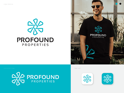 P Letter for Profound Properties Logo - real estate company agency logo angel investor building logo finance fintech fund home builders logo home logo house loan logo house logo invest letter logo logo logo designer mortgage logo p logo property property developer property logo real estate logo