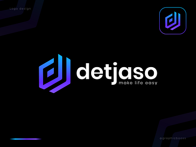 Letter d + j for Detjaso Logo - Blockchain, NFTs, Branding bitcoin mining blockchain branding coin crypto crypto exchange crypto wallet cryptocurrency design ethereum fintech forex trading ico icon letter d logo logo design logo designer logotype software