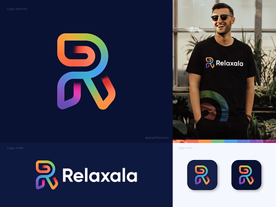 Relaxala Branding , Modern R letter logo