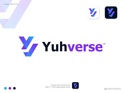 Yuhverse - Logo Design branding data it logo letter logo letter mark monogram logo logo design logo designer network software company software logo startup logo tech tech company tech logo technical technologies technology icons technology logo y logo