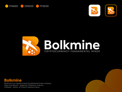 Bolkmine | Cryptocurrency Logo Design blockchain branding branding identity crypto crypto logo cryptocurrency currency logo logo logo design mining logo