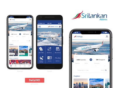 Sri Lankan Airlines App Redesign airline design sri lanka ui ui design ux