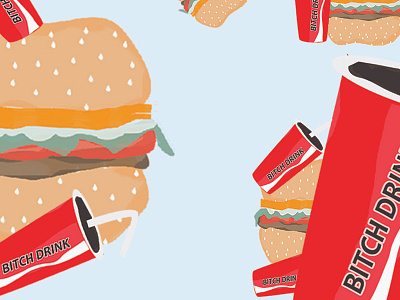 Burger And Soda illustration