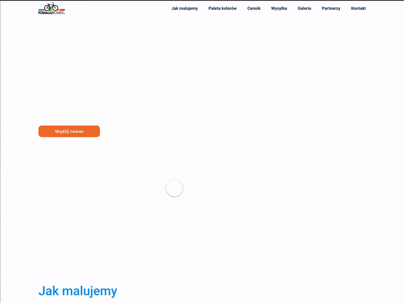 Pomaluj Rower — website bike bike services bike shop ui ui ux ui movement websites