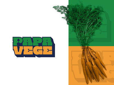 Papa vege - veggie logo for restaurant