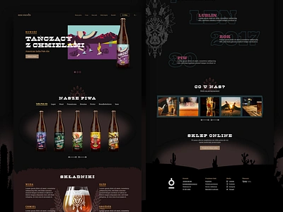 Wild East Brewery website beer beer website brewery brewery website brewing cowboys craft craft beer craftbeer desktop design dziki wschód indians landing page ui ui design ux website website design wild east wild west