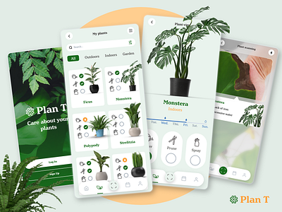 Plants app care - UI design app care cbd design flower flowers growing hemp plant plants ui ux website