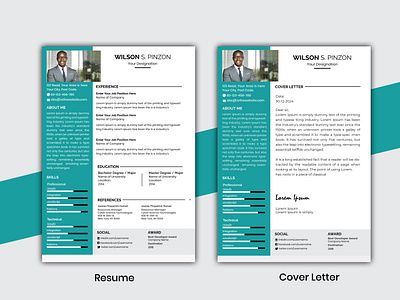 Resume / CV template with Cover letter