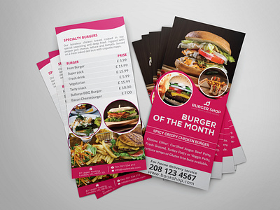 Burger Shop DL Rack Card