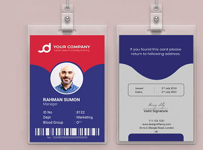 Employee ID Card or Student ID Card clean design employee employee engagement employee id employees employer employment free id card id card id card design idcard job id job search jobs student student project student work