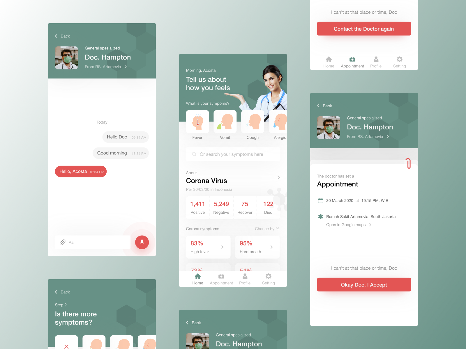 Doctor Consultation App by Rhasya Rizqi on Dribbble