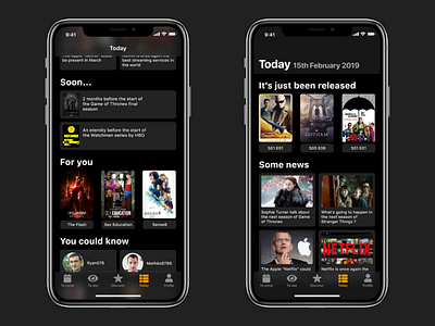 TV Shows App | Today Tab app design ios iphone tv shows