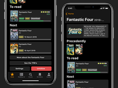 Marvel Unlimited App Redesign | Serie View