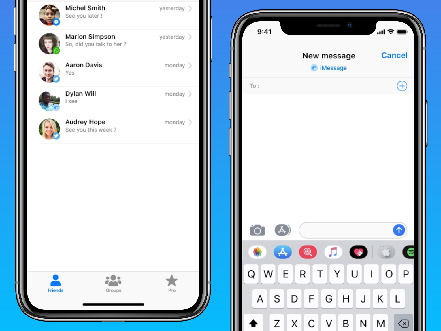 iOS 13 Message App Friends Tab by Constant Jeanson on Dribbble