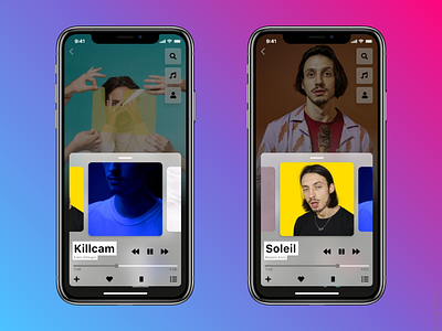 Music Streaming App - Player app design flat ios iphone music streaming ui ux