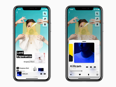 Music Streaming App - Artist's View (White Mode) app design flat ios iphone music streaming ui ux