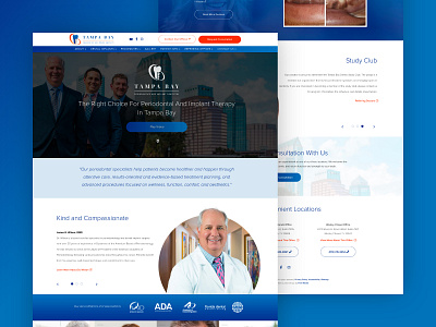 Tampa Bay Periodontics & Implant Dentistry adobe xd business dental design health homepage ui uidesign uipractice web website