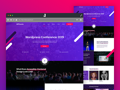 2019 Weekly Design #38/52 adobe xd conference design event ui uidesign uipractice web website wordpress