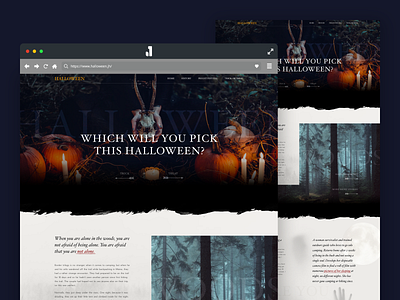 2019 Weekly Design #43/52 adobe xd design halloween holiday homepage scary spooky ui uidesign uipractice web website