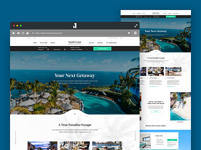 2019 Weekly Design #49/52 adobe xd beach design homepage hotel ocean resort ui uidesign uipractice vacation web website