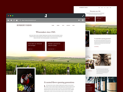 2019 Weekly Design #50/52 adobe xd design farm homepage ui uidesign uipractice vineyard web website wine winery