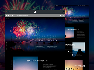 2019 Weekly Design #52/52 2020 adobe xd design fireworks happy new year holiday ui uidesign uipractice web website