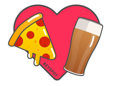 Pizza <3 Beer beer design illustration pizza sketch vector