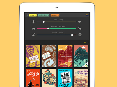 My Shelf app books filters ipad reading tags ui