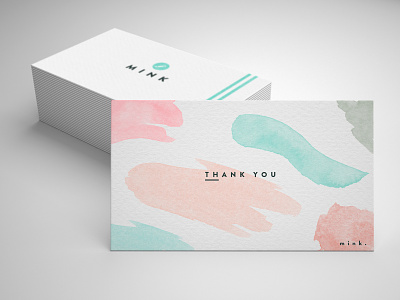 Thank You - Card branding business card card clean design flat flyer icon illustration lettering logo minimal type typography vector
