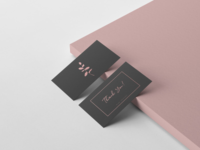 Thank You - Card 2 branding business card design flat illustration logo minimal typography vector