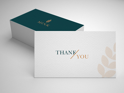 Thank You - Card 3 branding business card card clean design flat flyer illustration logo minimal type typography