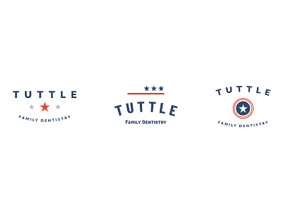 Tuttle Family Dentistry - logo concepts america branding dental dentist design flag illustration logo usa usa flag