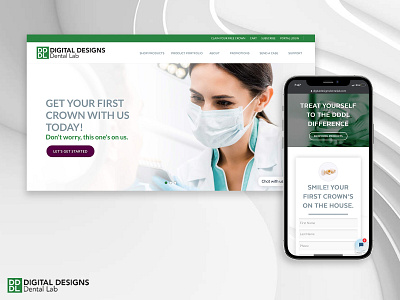 Digital Designs Dental Lab - New Website Design & Build