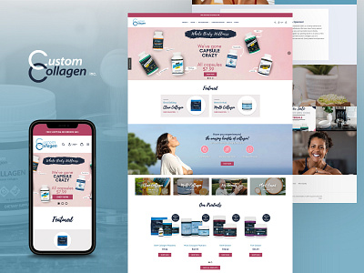 Custom Collagen - New Website Design & Build branding graphic design uiux web development website design