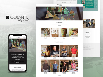 Cosanti Originals - Website Redesign & Build uiux web development website design