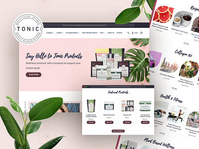 Tonic Products Website Build uiux web development website design