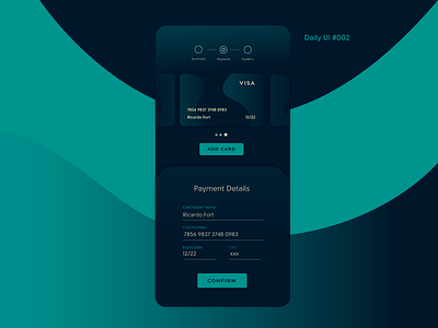 Daily UI #002 blue credit card checkout daily ui dailyui payment payment method