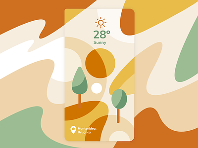 Weather App abstract illustration landscape sunny ui uidesign weather weather app