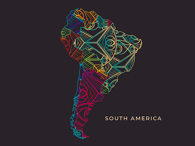 South America Map Design hostel map south america