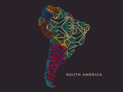 South America Map Design