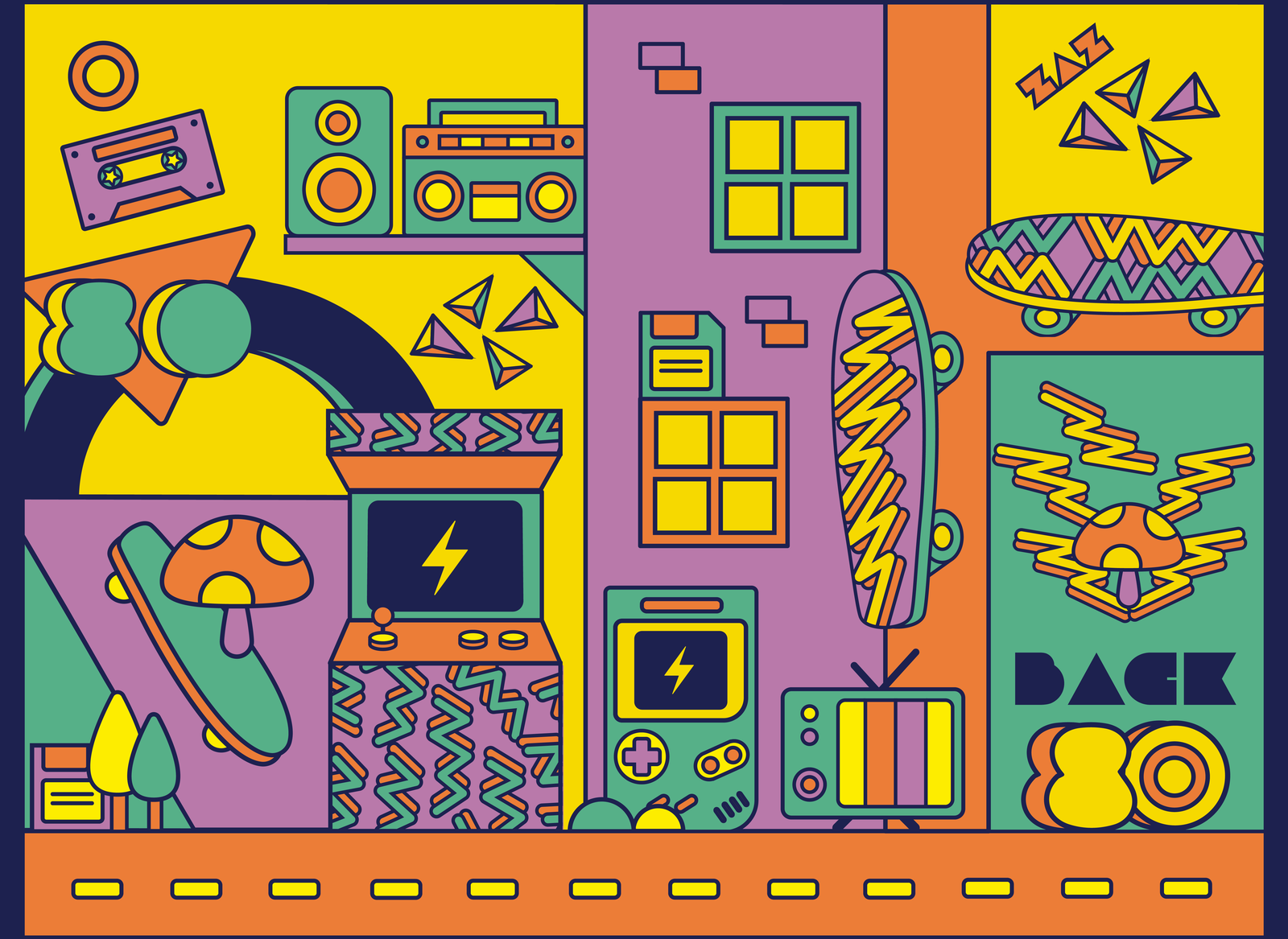 Back To The 80´s by Natalia Rudomin on Dribbble